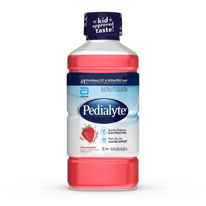 Pedialyte Electrolyte Solution Hydration Drink - Strawberry - 33.8 fl oz, 1 of 10