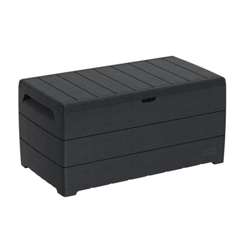 Pool Deck Storage Box, Plastic Outdoor Storage Box for Backyard