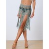 Allegra K Women's Crochet Summer Beach Swimsuit Tassel Cover-Up Skirt - 3 of 4
