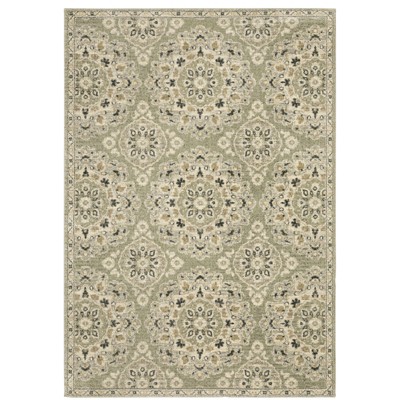 Oriental Weavers Florence 4334E Sage/ Ivory Indoor Area Rug - 5'3" x 7'6"