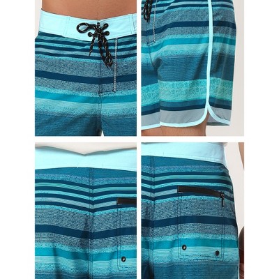 INSPIRE CHIC Men's Summer Drawstring Contrast Color Blue Swim Shorts Blue 32 — фото 6