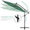 Best Choice Products 10ft Solar LED Offset Hanging Outdoor Market Patio Umbrella w/ Adjustable Tilt - 4 of 4