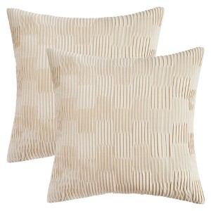 REGALWOVEN Solid Boho Decorative Throw Pillow Covers for Sofa Bed Living Room Home Decor 18 x 18 Inch 2 Pcs - 1 of 4