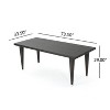 NicBex 73.5" Outdoor Dining Table,Rectangle Patio Table with Iron Frame for 4 to 6 Chairs,Outdoor Furniture,Brown - 3 of 4
