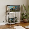 ELJGET 20/40/55 Gallon Fish Tank Stand with Power Outlet & LED Light, Metal Aquarium Stand with 3 Tier Adjustable Storage Shelves, 30.7"*13.8" - 2 of 4