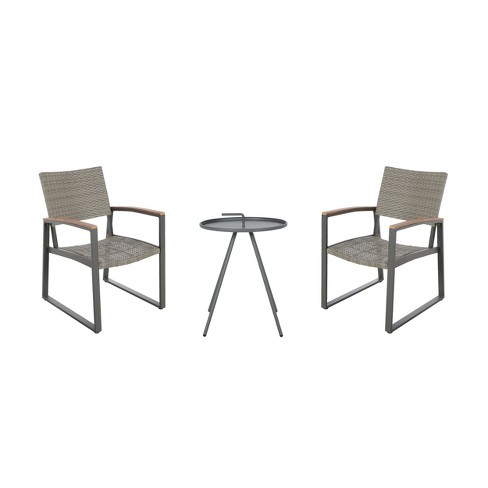 Christopher Knight Home Outdoor Wicker and Aluminum 3 Piece Chat Set - image 1 of 4