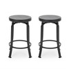 Bar Stool Chairs With Powder-coated Frame, Sleek Wooden Seating Barstools With Swivel Function - 3 of 4