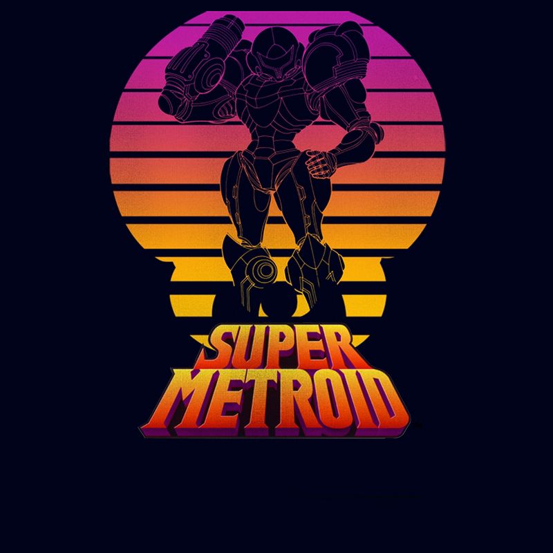 Men's Nintendo Super Metroid Retro Fade T-Shirt, 2 of 6