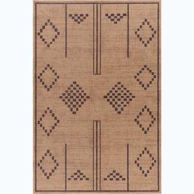 Mark & Day Courtnee 6'x9' Rectangle Washable Woven Indoor Area Rugs Pecan/Dark Gray