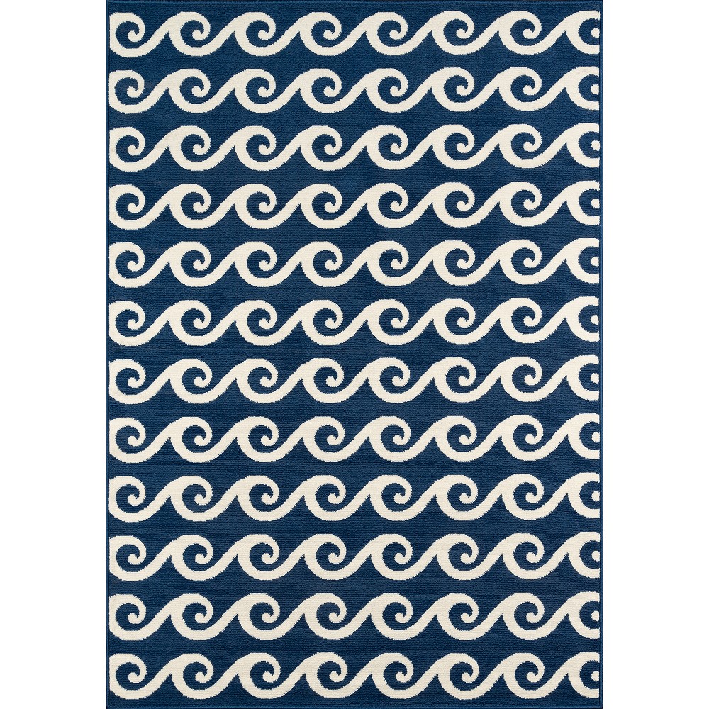 Photos - Area Rug Momeni Ocean Waves Rug - Navy -  (7'10"x10'10")