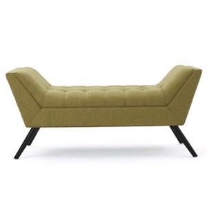 NicBex Modern 52" Bedroom Bench Accent Stools with Armrests and Button Tufted for Bedroom and Entryway - 1 of 4