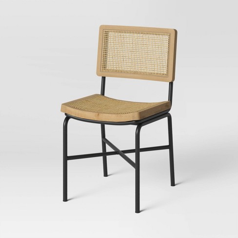 Errol Cane And Wood Dining Chair With, Target Threshold Black Dining Chairs