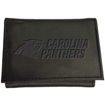 Evergreen Carolina Panthers Tri Fold Leather Wallet