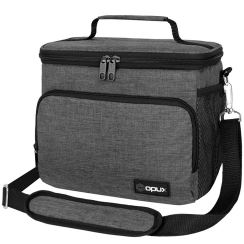 Opux Insulated Lunch Bag for Men Women, Soft Lunch Box for Office Work School Picnic, Leakproof Lunch Cooler Bag with Shoulder Strap for Kid Adult