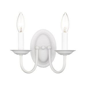 Livex Lighting Home Basics 2 - Light Wall Light in  White - 1 of 2