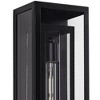 Possini Euro Design Double Box Modern Outdoor Wall Light Fixture Black Metal 16 1/2" Clear Glass for Post Exterior Barn Deck House Porch Yard Patio - 3 of 4