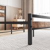KTMBDW Twin/Full Size Platform Bed Frame with Rustic Vintage Wood Headboard, Strong Metal Slats Support, No Box Spring Needed, Brown - 4 of 4