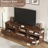 70in TV Stand for TVs up to 80", Mid Century Modern Entertainment Center with Storage Drawer and Open Shelves, TV Console Media Cabinet for Bedroom - 2 of 4