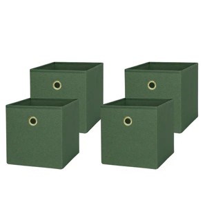 4 Pack Collapsible Fabric Cube Storage Bins (10.5" x 10.5") - 1 of 4