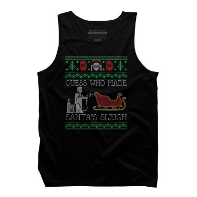 Men's Design By Humans Christmas Welder Welding Xmas Funny Welder Ugly Christmas Sweate By pahari Tank Top