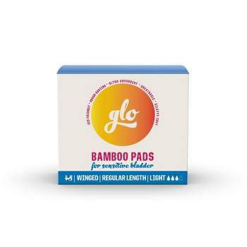 glo Here We Flo Megapack of Ultra-Secure Bamboo Pads for Sensitive Bladder for Leak Protection and Comfort - 48ct