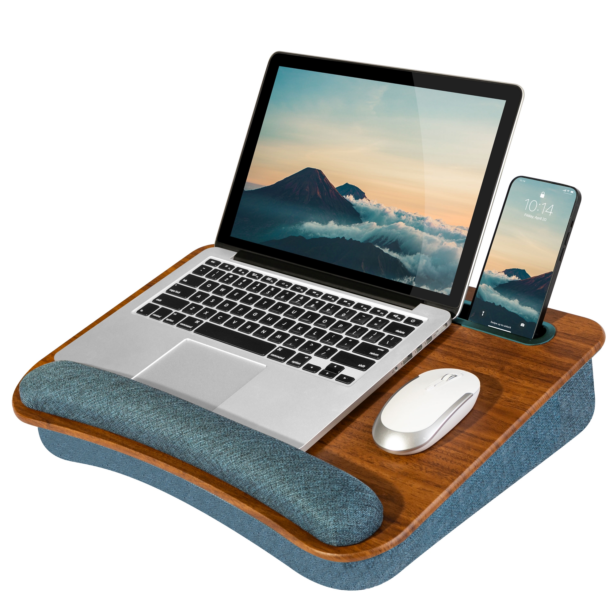 LAPGEAR Portable Laptop Lap Desk, Espresso Woodgrain