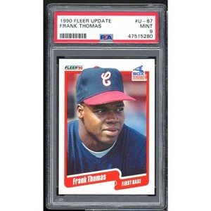 Frank Thomas Rookie Card 1990 Fleer Update #U-87 PSA 9 - 1 of 2