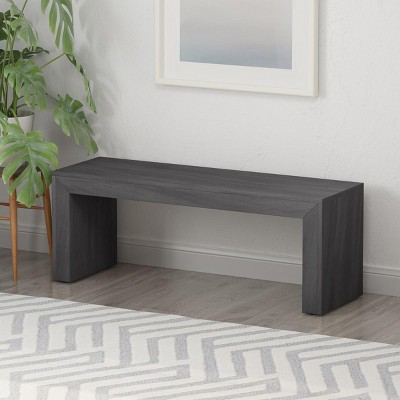 48" Farmhouse Dining Bench with Handcrafted Look and Durable Acacia Wood for Entryway or Kitchen -3irtyhousy