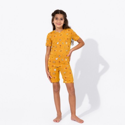 Bellabu Bear Basketball Bamboo Kids Pajama Short Set