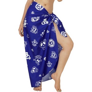 LA LEELA Women's Beachwear Sarong Coverups Bikini Wrap Bathing suit Halloween Beach Wraps Sarong Coverups Swimwear Women - 1 of 4