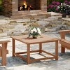WestinTrends Malibu Low Outdoor HDPE Square Patio Coffee Table - 2 of 4