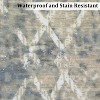Modern Abstract Hallway Runner Rug, Machine Washable Low-Pile Geometric Non-Slip Floor Mat for Entryway, Living Room, Bedroom, Kitchen - 3 of 4