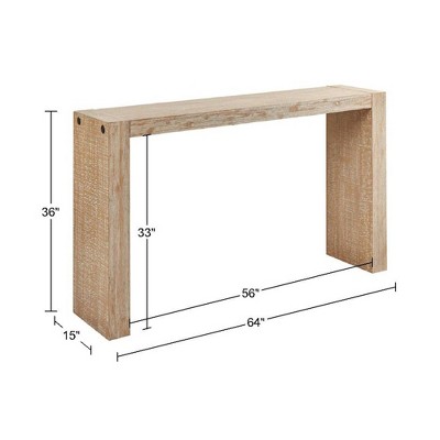 Monterey 64'' Reclaimed Wheat Grain Solid Wood Console Table