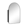 Dovelina Iron Frame Arched Wall Mirror Cabinet Multifunctional Wall-Mounted Mirrored Cabinet with Magnetic Doors - 2 of 4