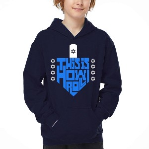 LA Pop Art This is How I Roll - Boy's Word Art Hooded Sweatshirt - 1 of 4