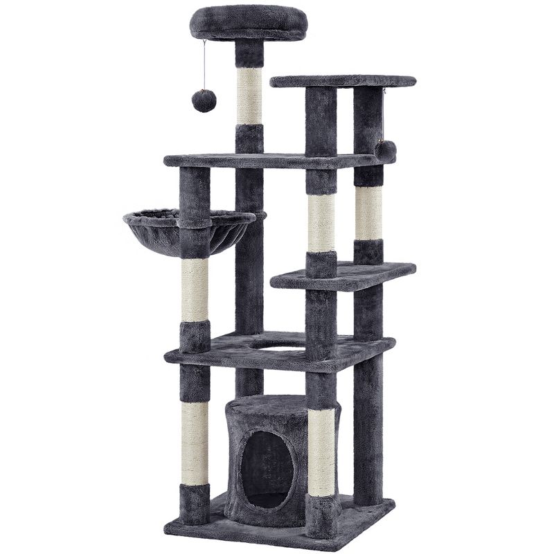Yaheetech 56.5inch Multilevel Cat Tree Cat Tower with Scratching Posts, 1 of 7