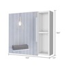 SEVOBAL Bathroom Storage Cabinets Sleek Wall Cabinet with Mirror Single Door and Open Shelf Design for Bathroom, White, 5.5"*19.6"*18.6" - 3 of 4