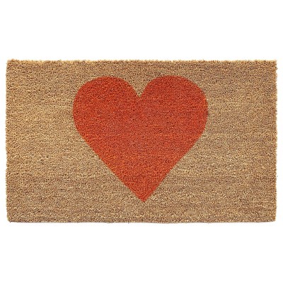 Calloway Mills AZ106731729 Heart Doormat (Orange 17 In. x 29 In.)