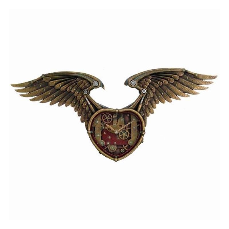 Pacific Trading Steampunk Winged Heart Wall Clock, 1 of 2