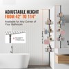 VEVOR Shower Corner Caddy Tension Pole, 42" to 114" High, Multi-Functional Shower Tension Pole with Strong Load-Bearing Tray, Black - 3 of 4