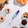 Handheld Milk Frother, Mini Foamer, Battery Operated Stainless Steel Drink Mixer for Coffee, Lattes, Cappuccino, Matcha, Chocolate - 2 of 4