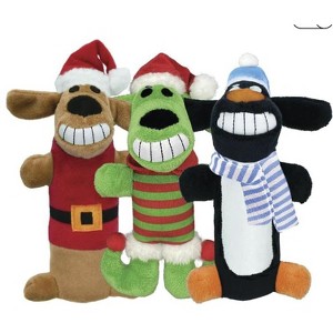 Multipet Santa/Elf/Penguin Loofa Dog Toys - Pack - 1 of 1