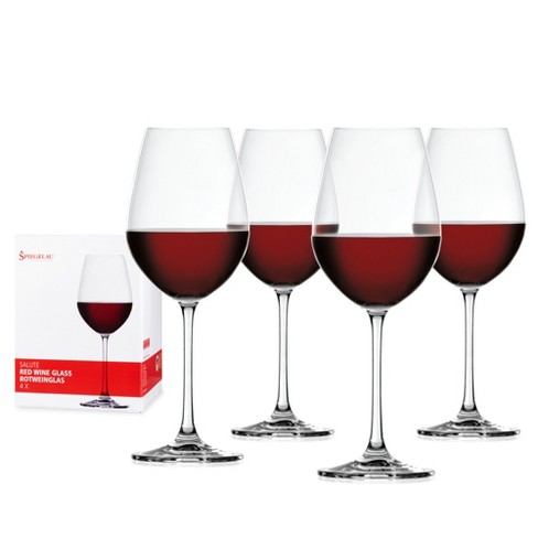 Wine Glasses - Red Wine Glasses Set of 4 Hand Blown Crystal Wine