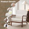 Zeus & Ruta Mid-Century Modern Accent Chair with Arms & Waist Cushion, Solid Wood Frame - 4 of 4