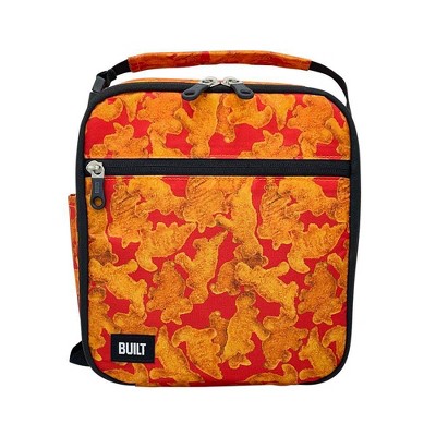 Red Dino Embroidered Lunch Bag