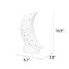 Creekwood Home 10.15" Glowing Ceramic Crescent Moon Light White - 3 of 4