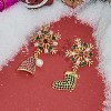 Festive Christmas Earring Set - Playful Hat, Tree & Snowflake Designs for Holiday Cheer - 3 of 4