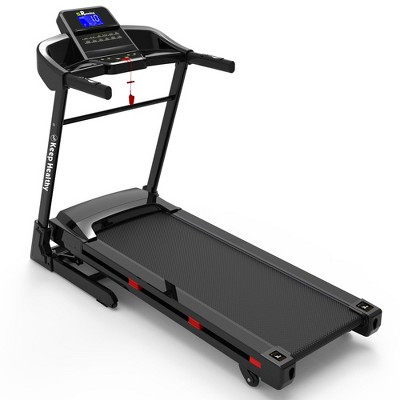Treadmill, 3.5HP Walking Jogging Machine With Multifunctional LCD Display, Music Speaker, 7-layers Running Deck, 330Lbs Weight Capacity
