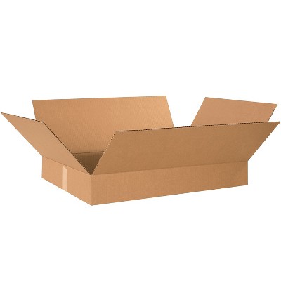 Box Partners Flat Corrugated Boxes 19" x 12" x 3" Kraft 25/Bundle (19123)