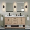CityFurn 2-Light Modern Black Wall Sconce with Crystal Glass - 2 of 4